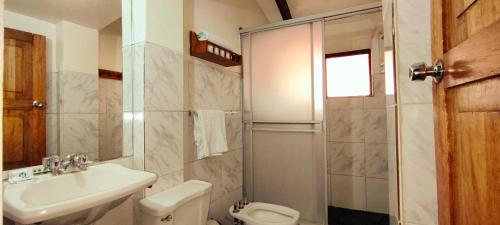 Koupelna v ubytování PLAZA cusco Amankay