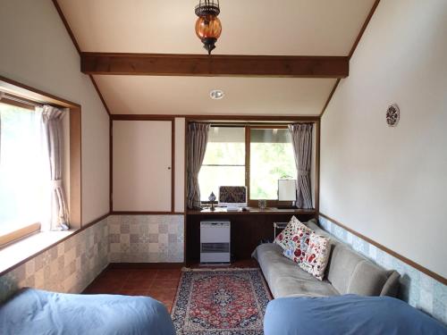 Posezení v ubytování Funky Monkey Lodge, Myoko ファンキーモンキーロッジ 妙高
