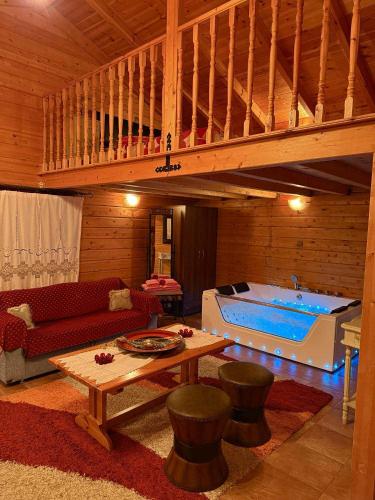 Finnish wooden suite for 2 people two levels