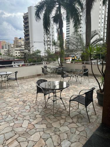 En balkon eller terrasse på Apartamento inteiro 43 mts em Hotel Famoso de Rede em Todo Brasil