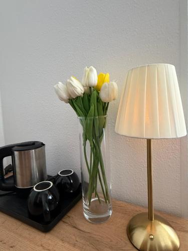 Příslušenství pro přípravu čaje a kávy v ubytování Alay-Art Hotel