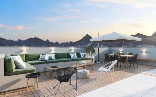 Naturlandskabet i nærheden af lejlighedshotellet