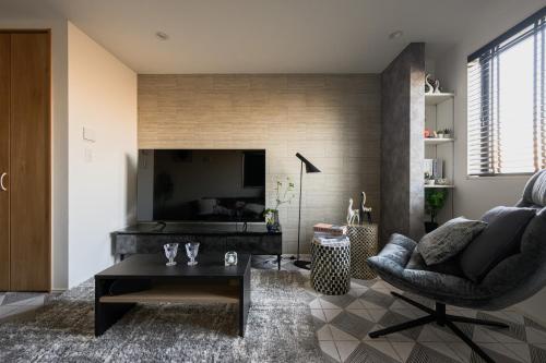 TV a/nebo společenská místnost v ubytování Skytree View Riverside Terrace