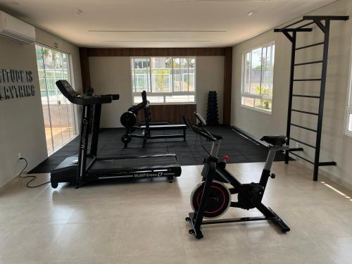 Fitnesscentret og/eller fitnessfaciliteterne på Próximo Hosp de Amor e Rodovia Faria Lima