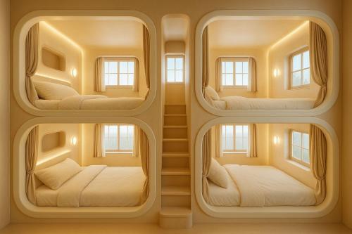 Postel nebo postele na pokoji v ubytování Soma House