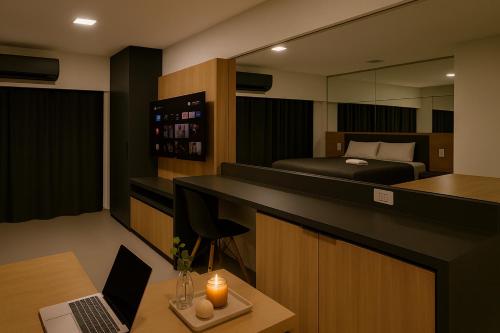 Et tv og/eller underholdning på Luxo Setin Downtown República