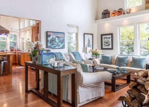 Posezení v ubytování Lodging at Goose Cove