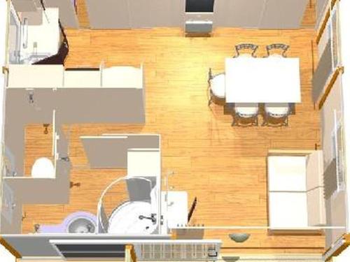 Η κουζίνα ή μικρή κουζίνα στο Chalet avec Terrasse - API-1-52-1064