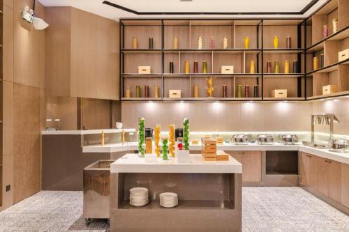 Η κουζίνα ή μικρή κουζίνα στο Echarm Hotel Changsha Gaoqiao