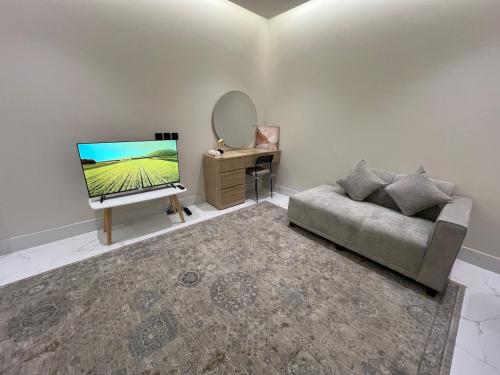 TV a/nebo společenská místnost v ubytování Fully equipped luxury studio, smart access with cleaning service