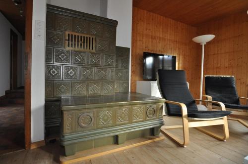 Χώρος καθιστικού στο Ferienhaus am Sarnersee