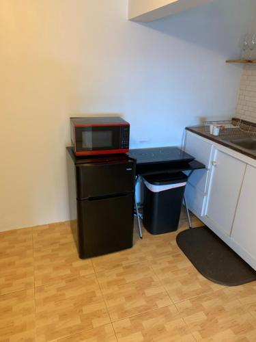 Cuina o zona de cuina de Oceanfront Hideaway studio apartment