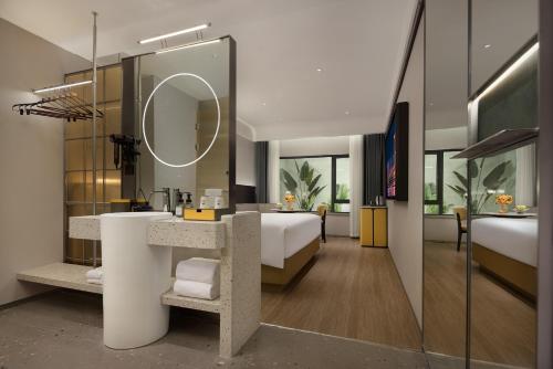 武汉菲想酒店江汉路步行街六渡桥地铁站店衛浴