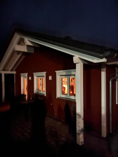 Bygningen som feriehuset ligger i