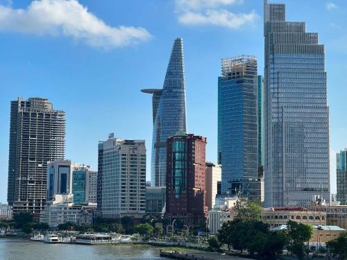 Nespecifikovaný výhled na destinaci Ho Či Minovo Město nebo výhled na město při pohledu z hotelu