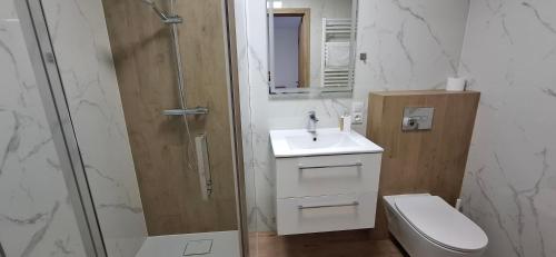 Koupelna v ubytování Willa Bianka