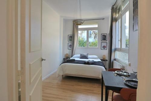 Postel nebo postele na pokoji v ubytování SC1 - Studio au RDC - Résidence Casino du Lac