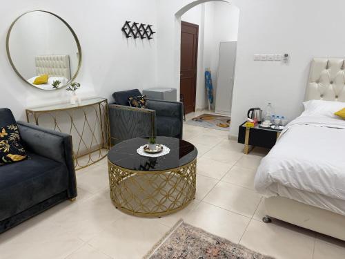 Ένα ή περισσότερα κρεβάτια σε δωμάτιο στο Mira