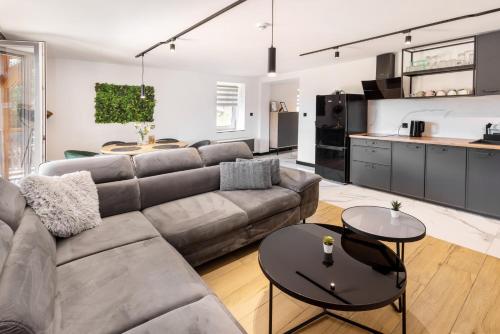 O bucătărie sau chicinetă la Apartamenty Larice balia, sauna, morsowanie w basenie