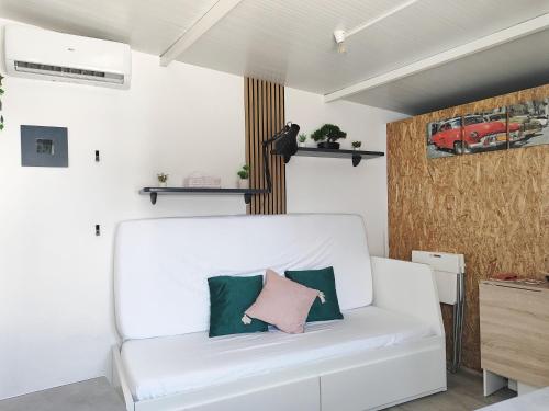 Χώρος καθιστικού στο Coqueto Estudio en plena naturaleza en Río Grande