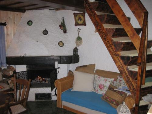 Χώρος καθιστικού στο Romantik Hütte