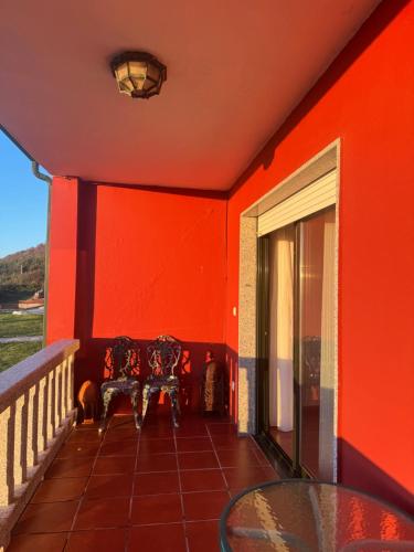 Et opholdsområde på Chalet cerca de Baiona con vistas al mar