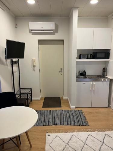 Green Residence tesisinde mutfak veya mini mutfak