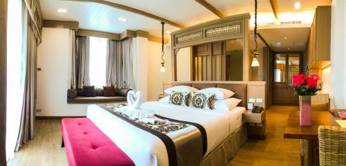 Katil atau katil-katil dalam bilik di Maraya Hotel & Resort