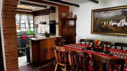 Nhà bếp/bếp nhỏ tại Casa Villa de Leyva