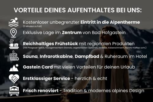 GRETI - wie dahoam, nur feiner - Alpine Boutique Hotel mit Alpentherme Eintritt, reichhaltigem Frühstück, Sauna في باد هوفغاستين: لقطة شاشة لصفحة ويب لموقع Aedes alfalfitals beta