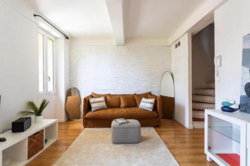 Χώρος καθιστικού στο Spacious and bright house near Cannes