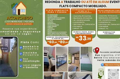 a flyer for a real estate agency at Micro Flat Compacto c/Banheiro in Volta Redonda