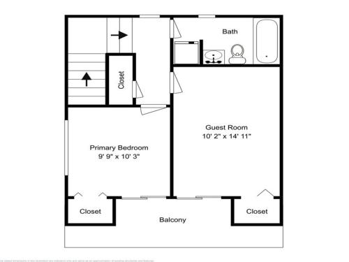 a floor plan of a house at Sunset Beach House in Pittman Center