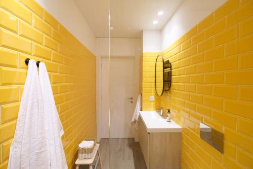 Koupelna v ubytování Casa do Lanjal