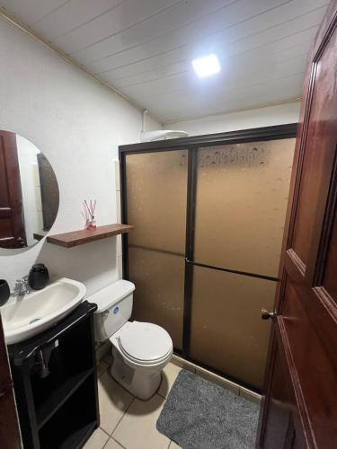 Koupelna v ubytování Casa Lapas