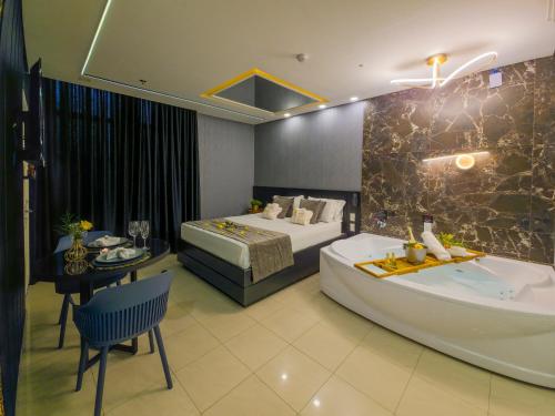 Postel nebo postele na pokoji v ubytování Hotel Motel Sherwood