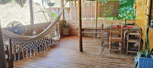 En balkon eller terrasse på Cabaña Berhaka