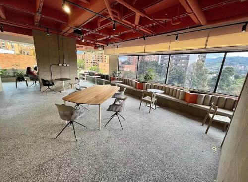 Khu vực ghế ngồi tại Hermoso apartamento en el poblado