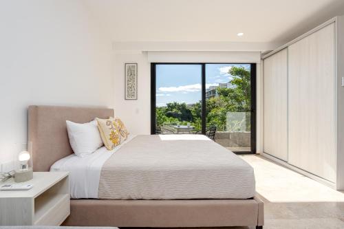 En eller flere senge i et værelse på Sea Tower