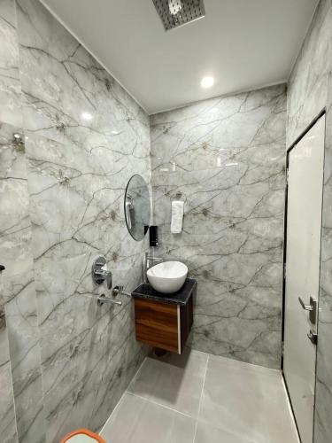 Koupelna v ubytování Room Racers