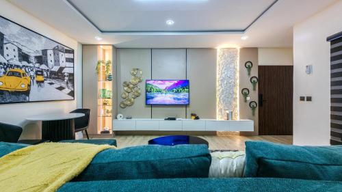 TV/trung tâm giải trí tại Psks Berry Luxury Apartments
