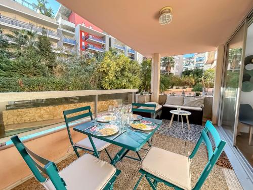 Studio avec piscine, balcon privé à 5 min plage