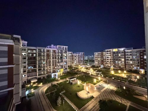 Nespecifikovaný výhled na destinaci Taškent nebo výhled na město při pohledu z apartmánu