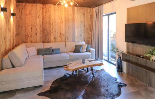 TV a/nebo společenská místnost v ubytování Chalet Nähe Afritzsee