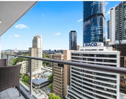 Udsigt til Brisbane eller udsigt til byen taget fra lejligheden