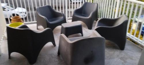 Χώρος καθιστικού στο Appartement en bord de mer à Les Trois-Îlets, 27 m², parfait pour 3