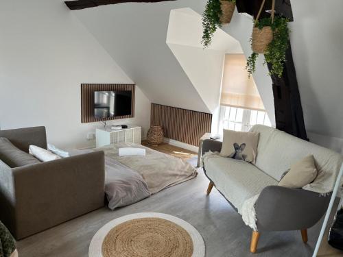 Un lugar para sentarse en Studio moderne Plein Centre Nemours