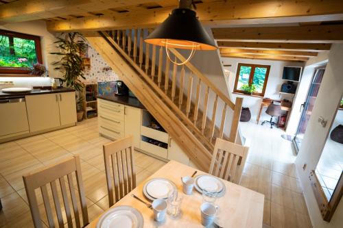 Kuchyň nebo kuchyňský kout v ubytování Chata Pod Soláněm