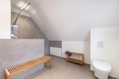 Ένα μπάνιο στο Ferienhaus Treibholz