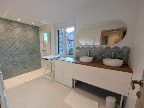 Ένα μπάνιο στο Gîte de la Ferme du Domvoy en Baie de Somme